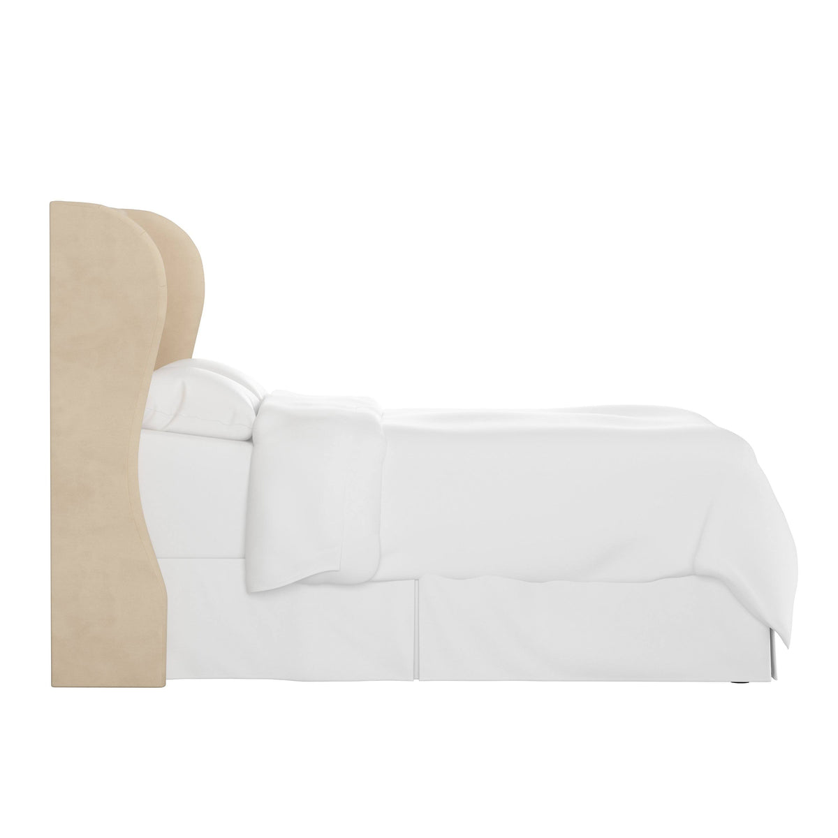 Tufted Wingback Headboard Velvet Pearl G821169