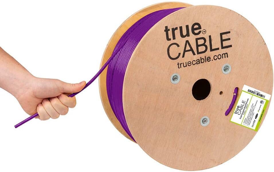 1000ft White 23AWG 4 Pair Solid Bare Copper Bulk Ethernet Cable H177356