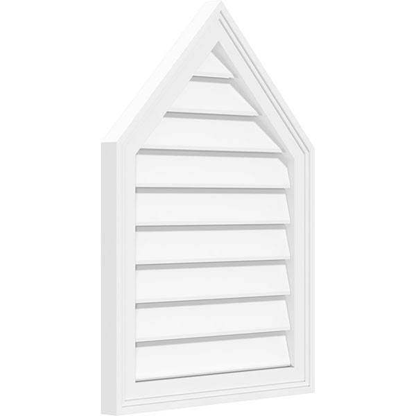 Peaked Top Surface Mount PVC Gable Vent W3716