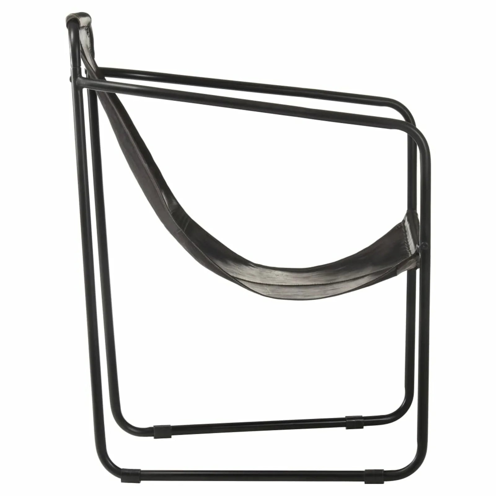 Black Real Leather Armchair K106