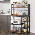 5-Tier Microwave Cart Oven Stand with 8 Hooks X8846