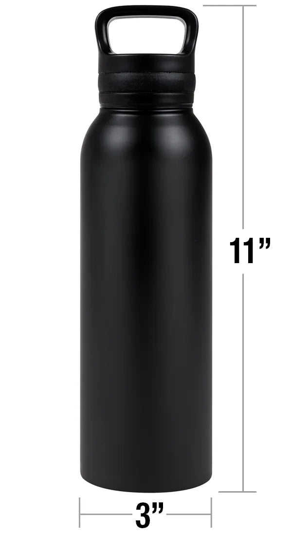24 oz Vacuum Insulated Stainless Steel Canteen Water Bottle with Loop Cap A265