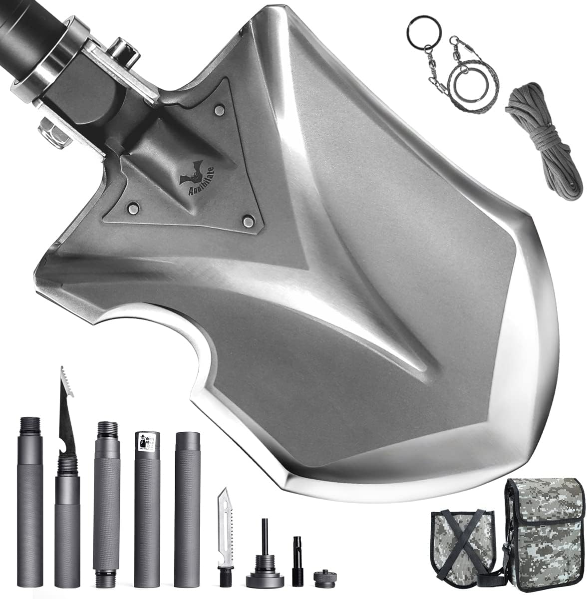 High-Carbon Steel Tactical Folding Shovel with Bag K2159