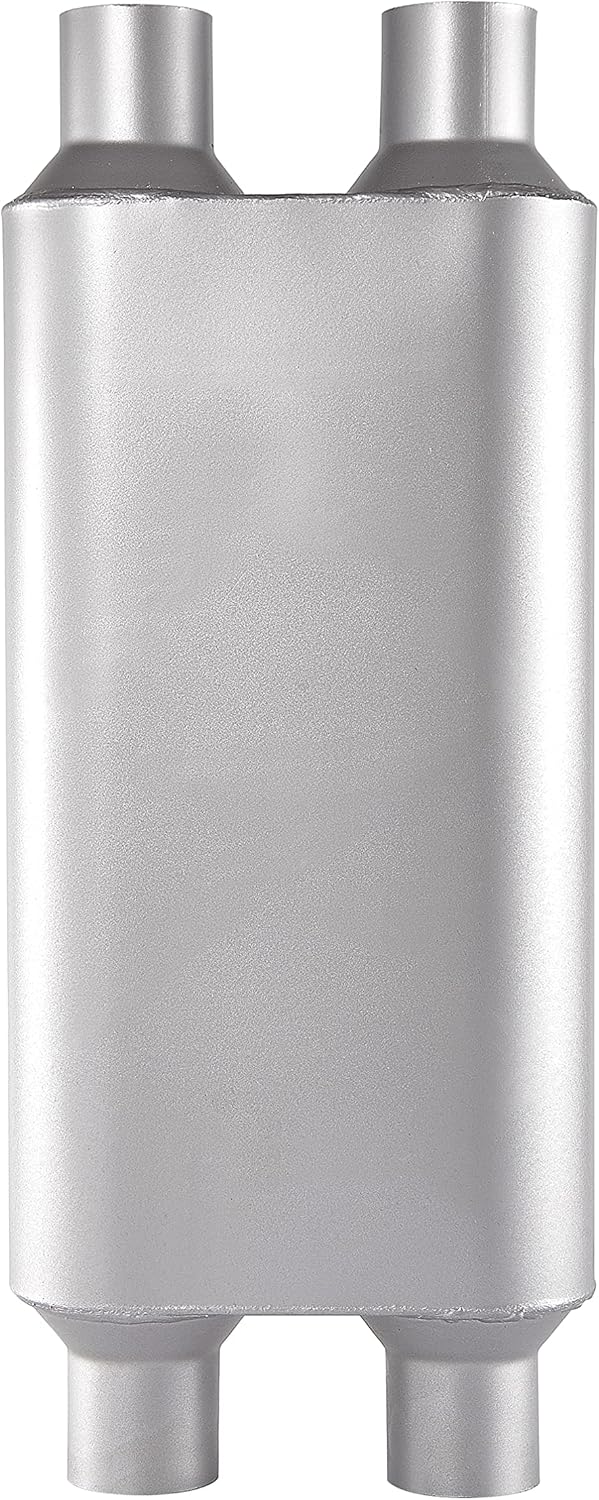 2.25 inch Inlet Outlet Performance Automotive Muffler Exhaust Pack of 2 D246921