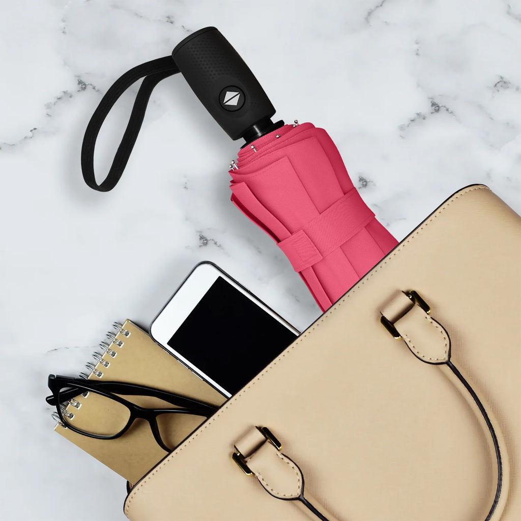 Pink Compact Automatic Travel Umbrella C73607