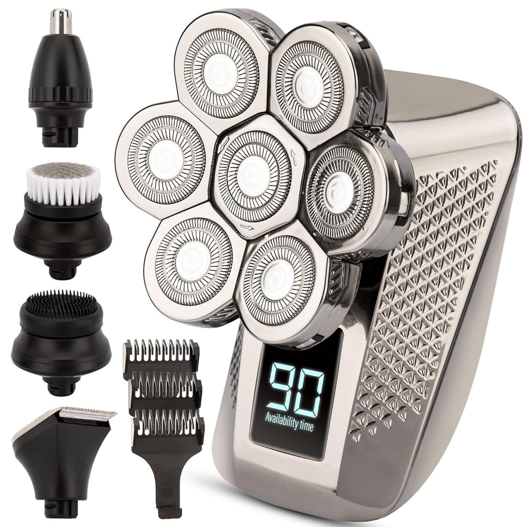 5-in-1 Electric Head Shaver for Men, Cordless and Rechargeable, Pack of 2 W855