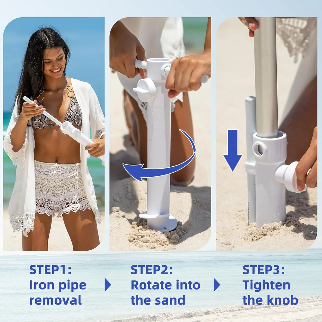 6.5ft Beach Umbrella with Sand Anchor C951