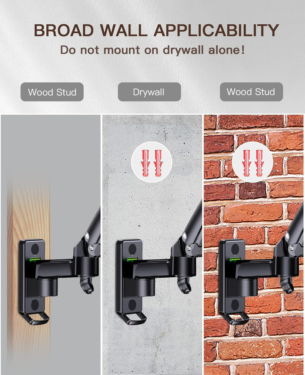 Full Motion Wall Mount for 22”-35” Screens, VESA 75/100/200mm, Pack of 2 N4689
