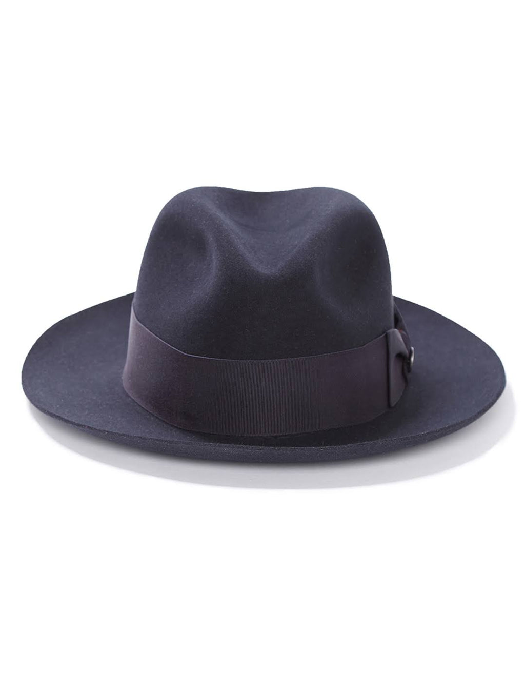 Navy Fur Felt Fedora Hat I94344