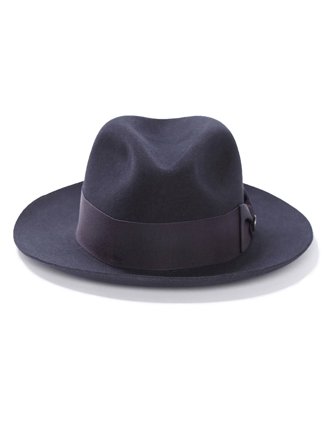Navy Fur Felt Fedora Hat I94344