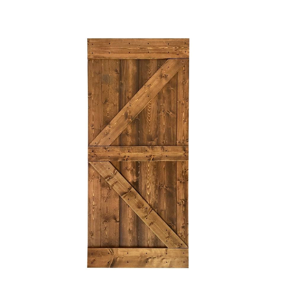 Espresso Solid Knotty Pine Wood Interior Sliding Barn Door Slab M917455