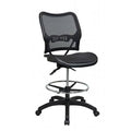 Black Ergonomic Drafting Chair M7167