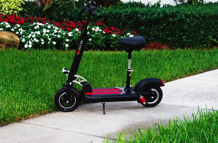 Black/Red Folding Electric Scooter Q7665
