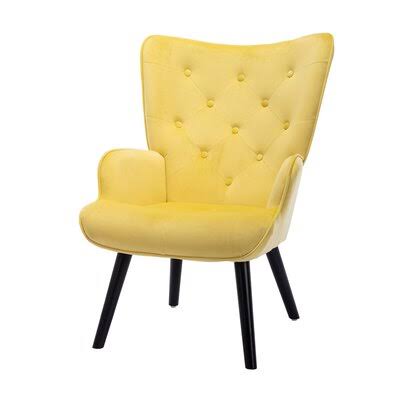 Yellow Velvet Accent Chair C218