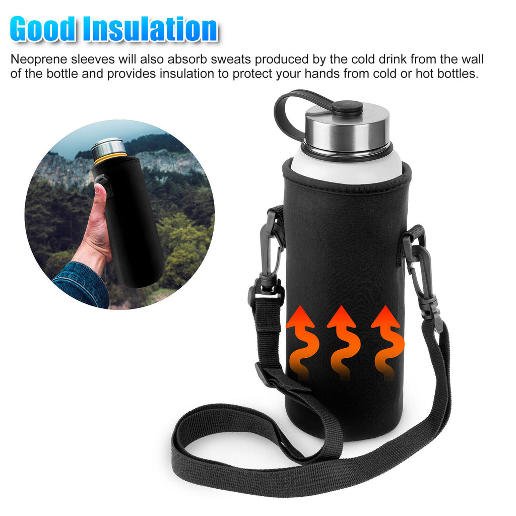 2Pcs Insulated Water Bottle Bags with Adjustable Shoulder Strap D268944