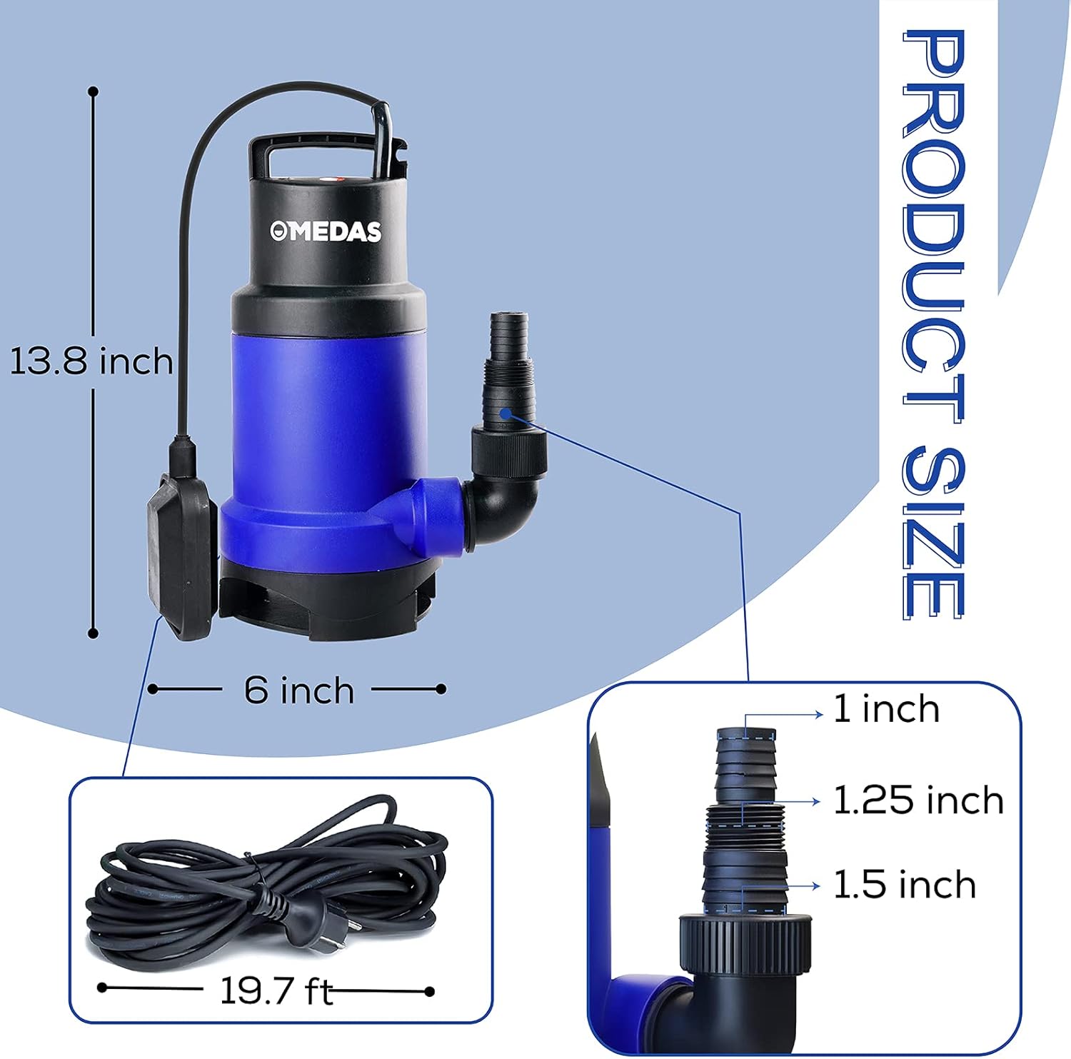 2 Pack 750W Submersible Dirty Water Pump with Float Switch W50377