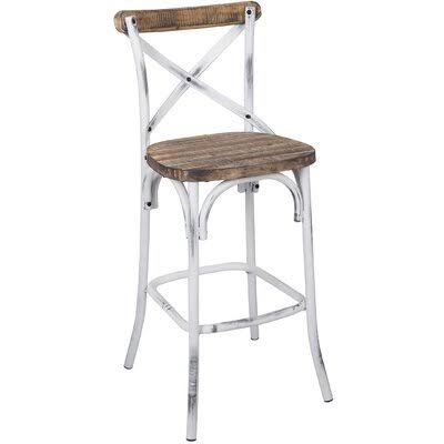 Antique White Solid Wood Bar Stool K920