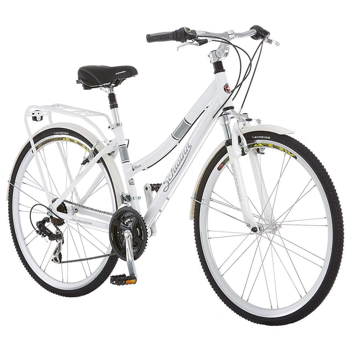White 700c Women's Hybrid Bicycle E90138