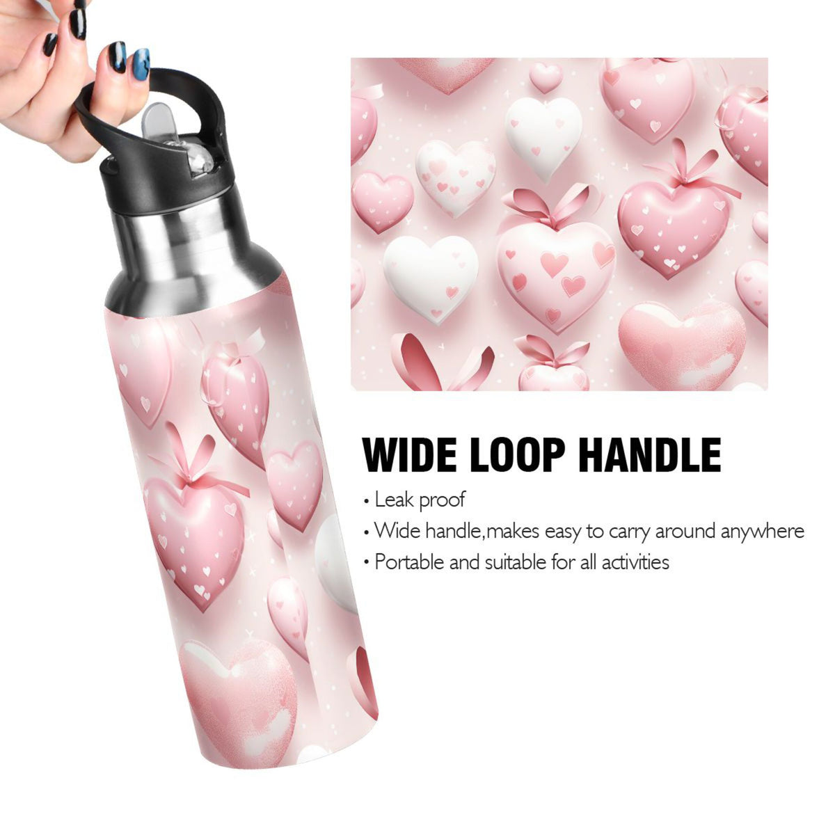 Insulated Thermos Stainless Steel Water Bottle with Straw Lid, 20 oz G7525