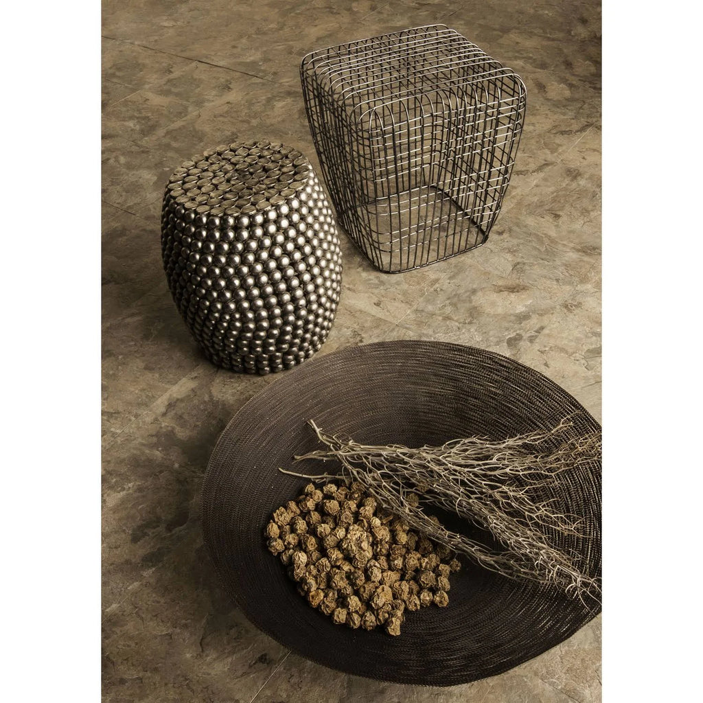 Pewter Pebble Stool E709