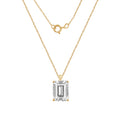 10K Yellow Gold Emerald Cut Solitaire Necklace H964585