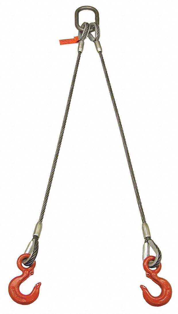 Wire Rope Sling, 11 ft L, 8800 lb Capacity L30916