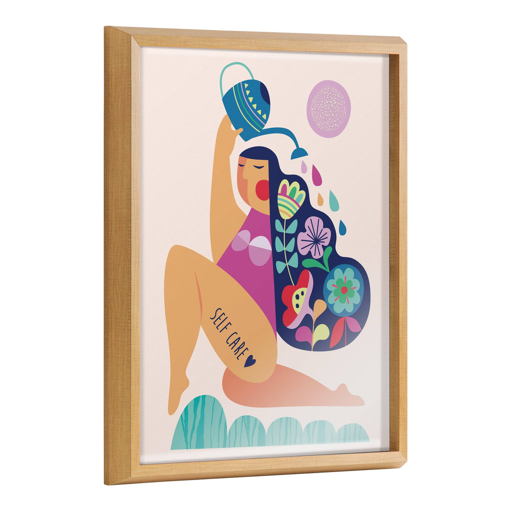 Natural Plastic Framed Printed Glass O652