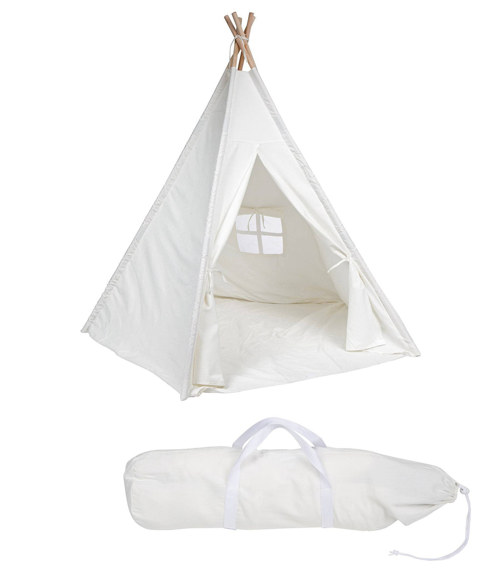 White Pine Wood Teepee Play House with Carry Case K70111