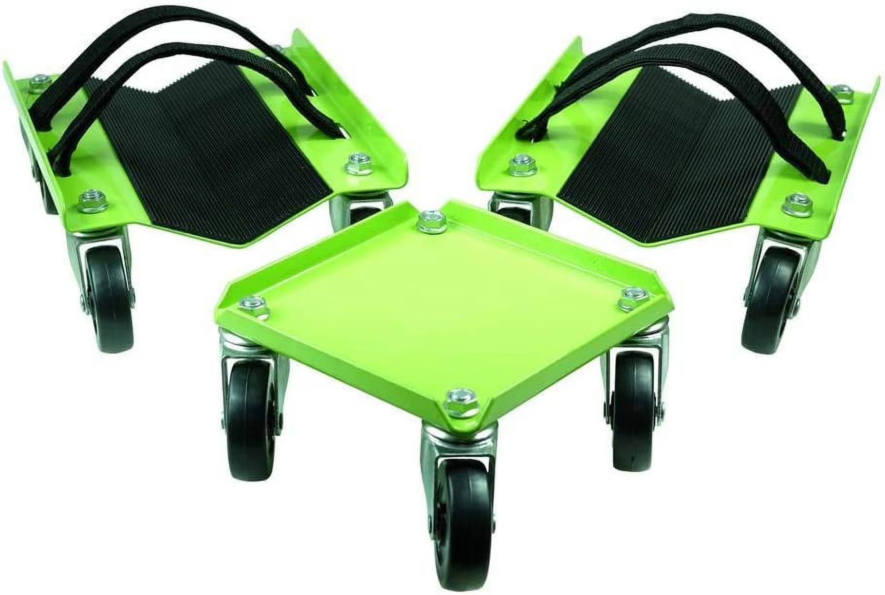 Snowmobile Dolly Heavy Duty V-Slide with 2.5 PVC Swivel Casters Rubber Pad and 2 Pairs of Straps W4211