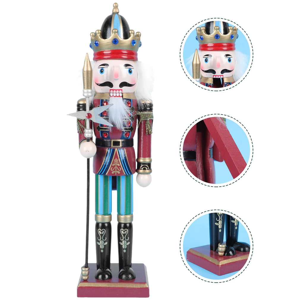 Walnut Wooden Nutcracker Soldier Doll Xmas Decor E44857