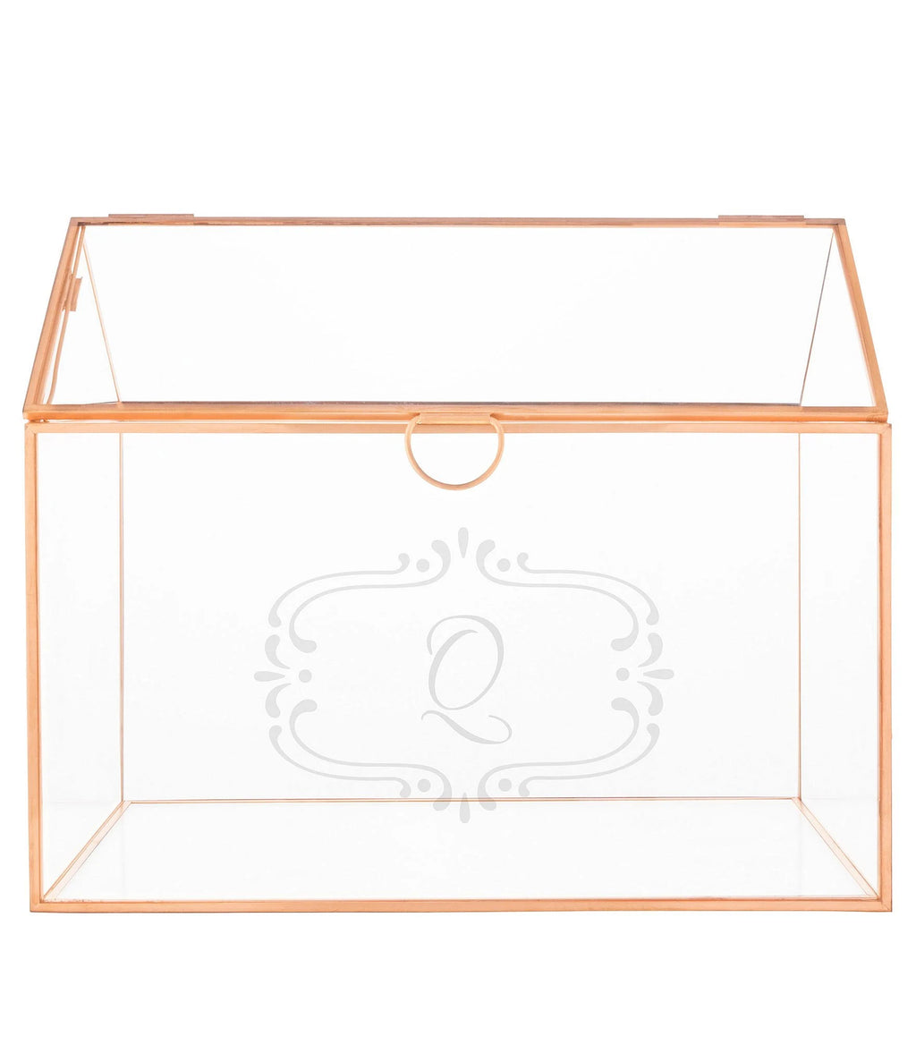 Personalized Glass Terrarium Card Holder R48946