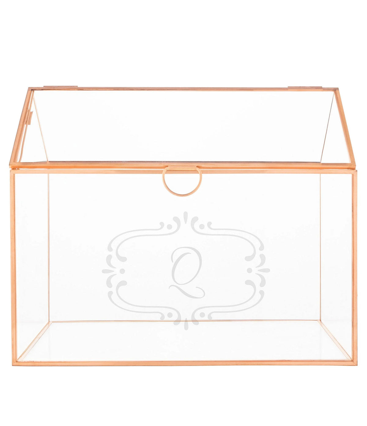 Personalized Glass Terrarium Card Holder R48946