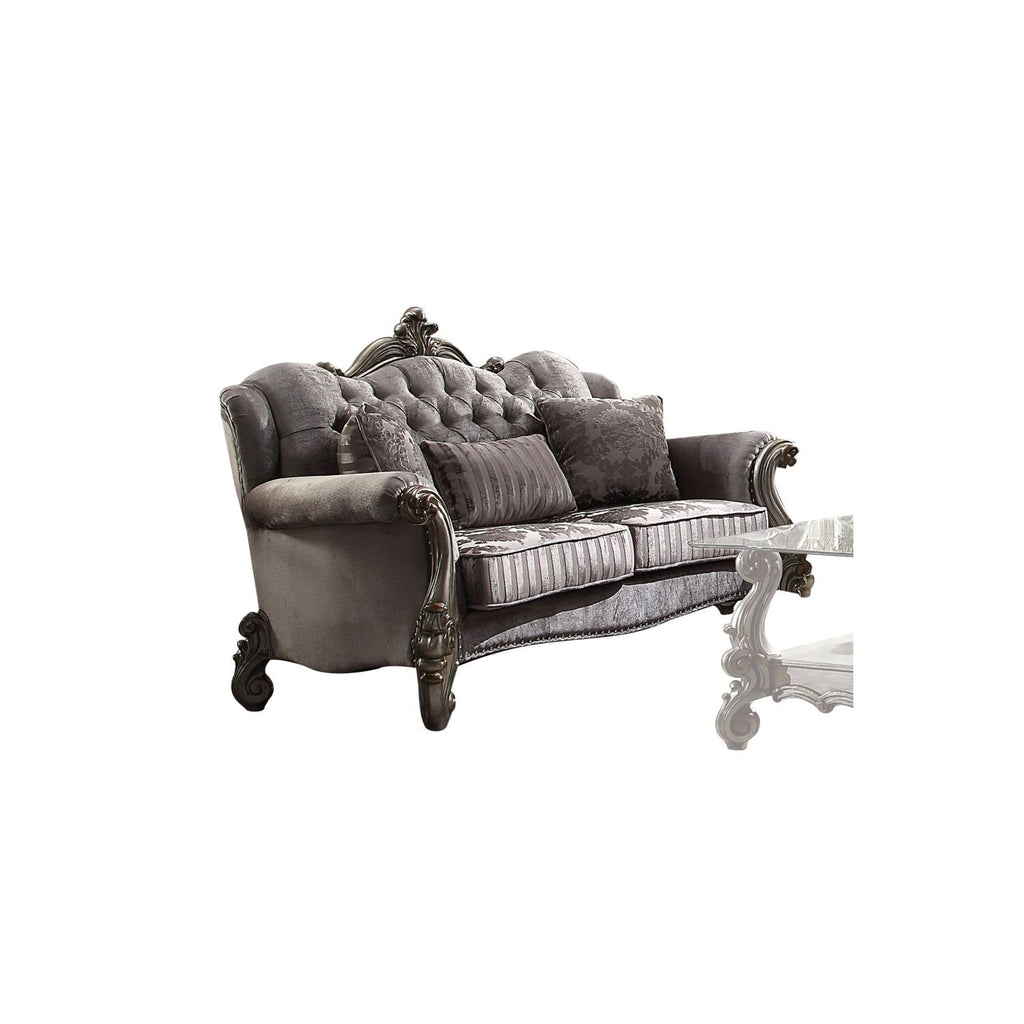 Velvet Loveseat with 3 Pillows W563468