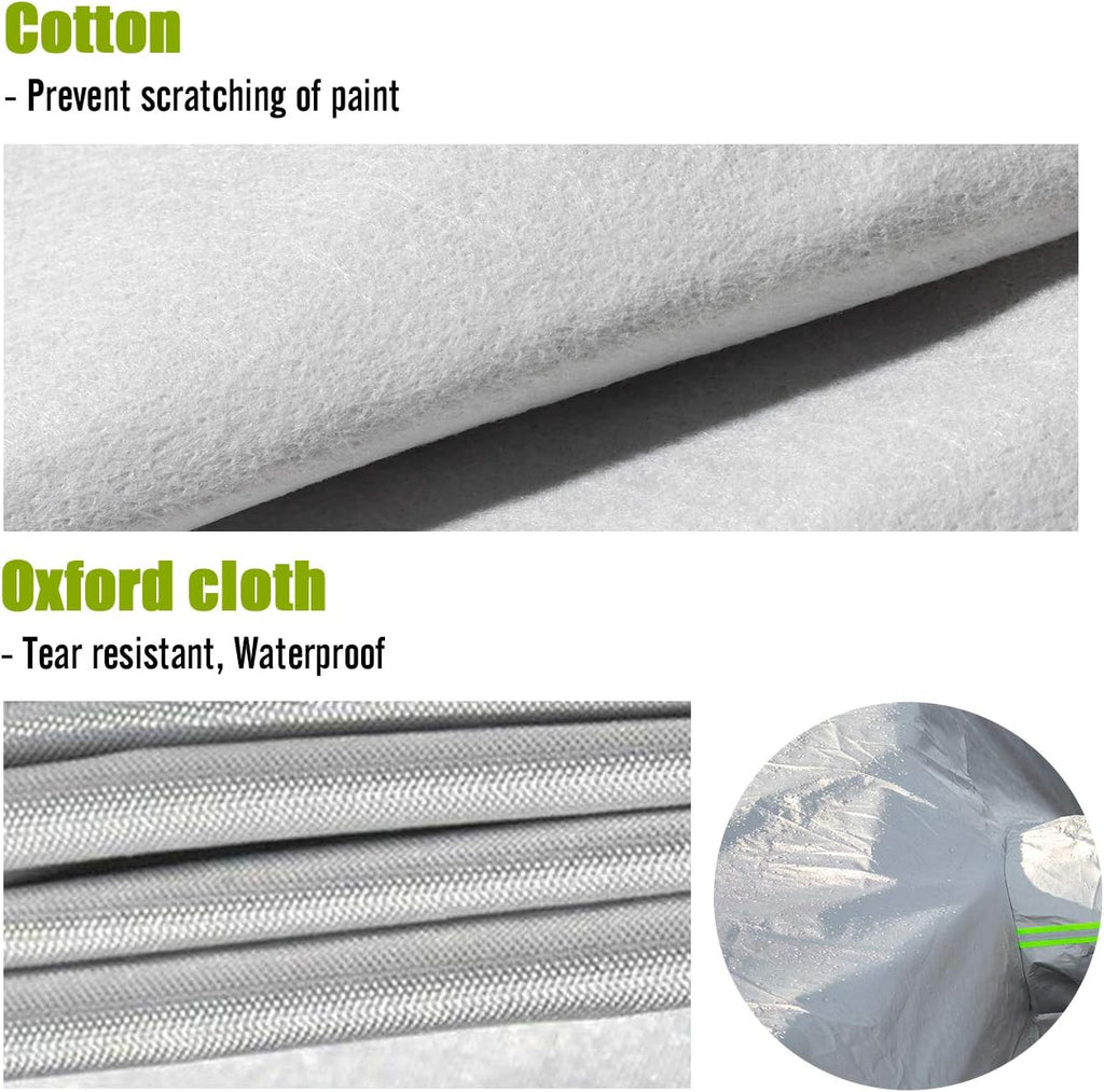 Hatchback Car Cover 5 Layers Universal Fit 146 to 157 inch Pack of 2 O24519