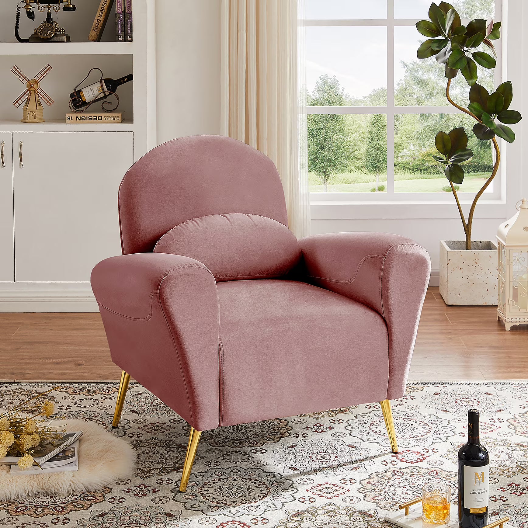 Blue Upholstered Armless Chair G38677