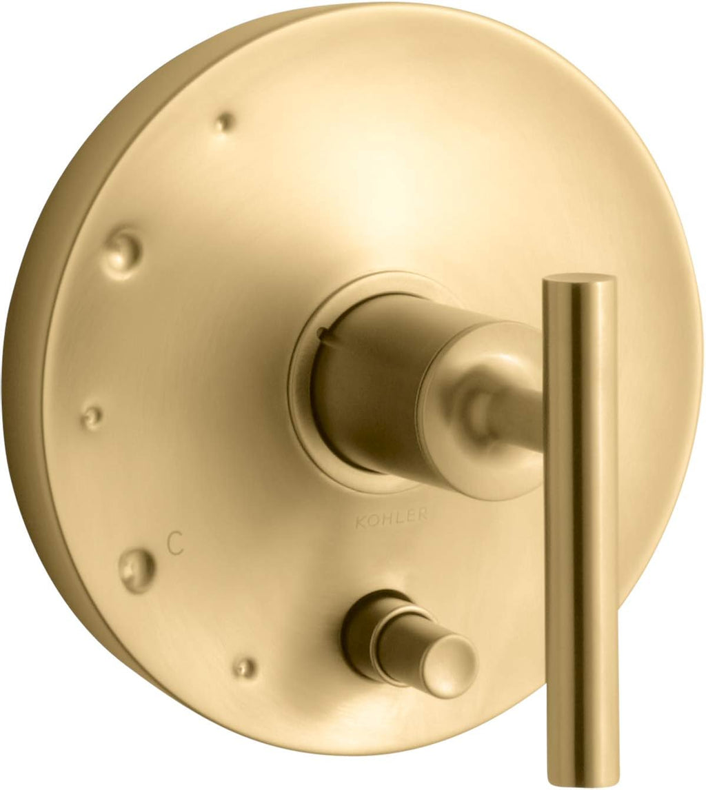 Vibrant Brushed Moderne Brass Valve Trim with Handles G97665