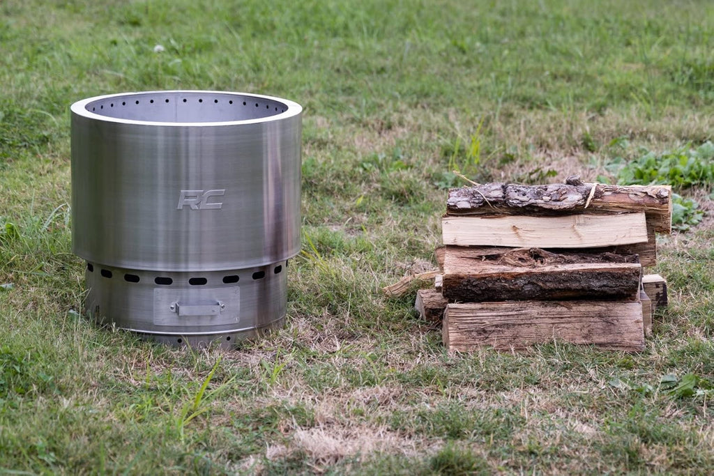 Stainless Steel Smokeless Fire Pit with Carry Bag K8108