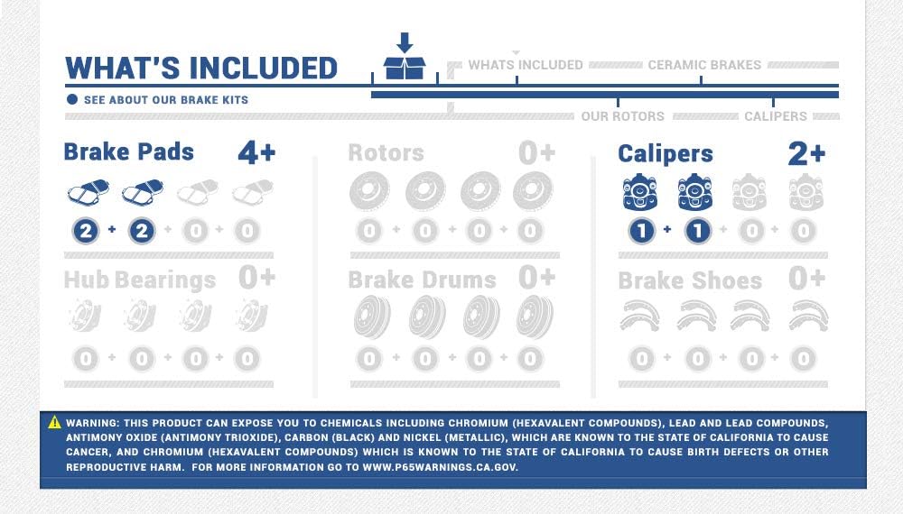Front Loaded Caliper Assembly Set with Ceramic Brake Pads P512531
