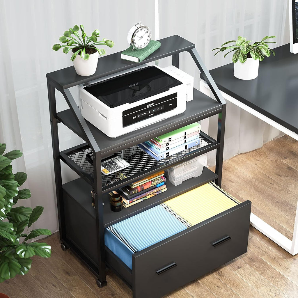 Lateral File Cabinet with Storage Shelves S711