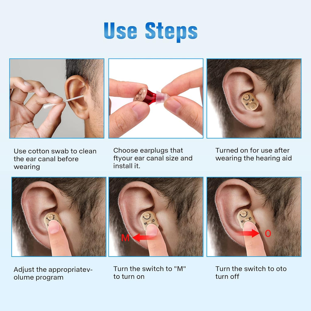 Rechargeable Invisible Hearing Aid 2 Pack C47512