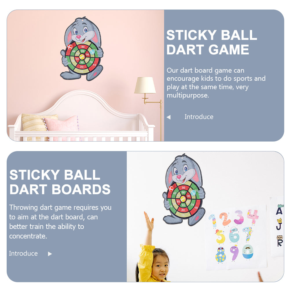 2 Sets Dart Board Game with Sticky Balls E817523