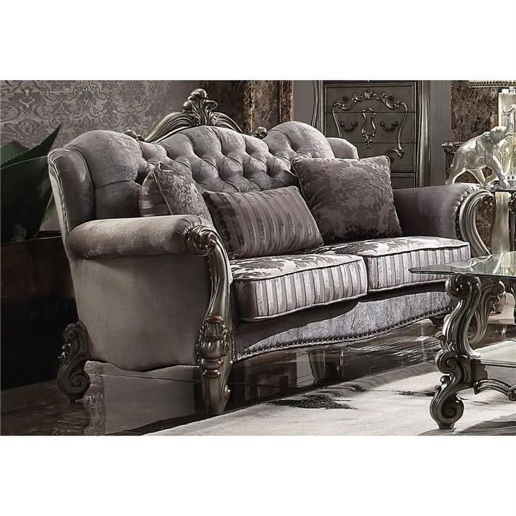 Velvet Loveseat with 3 Pillows W563468
