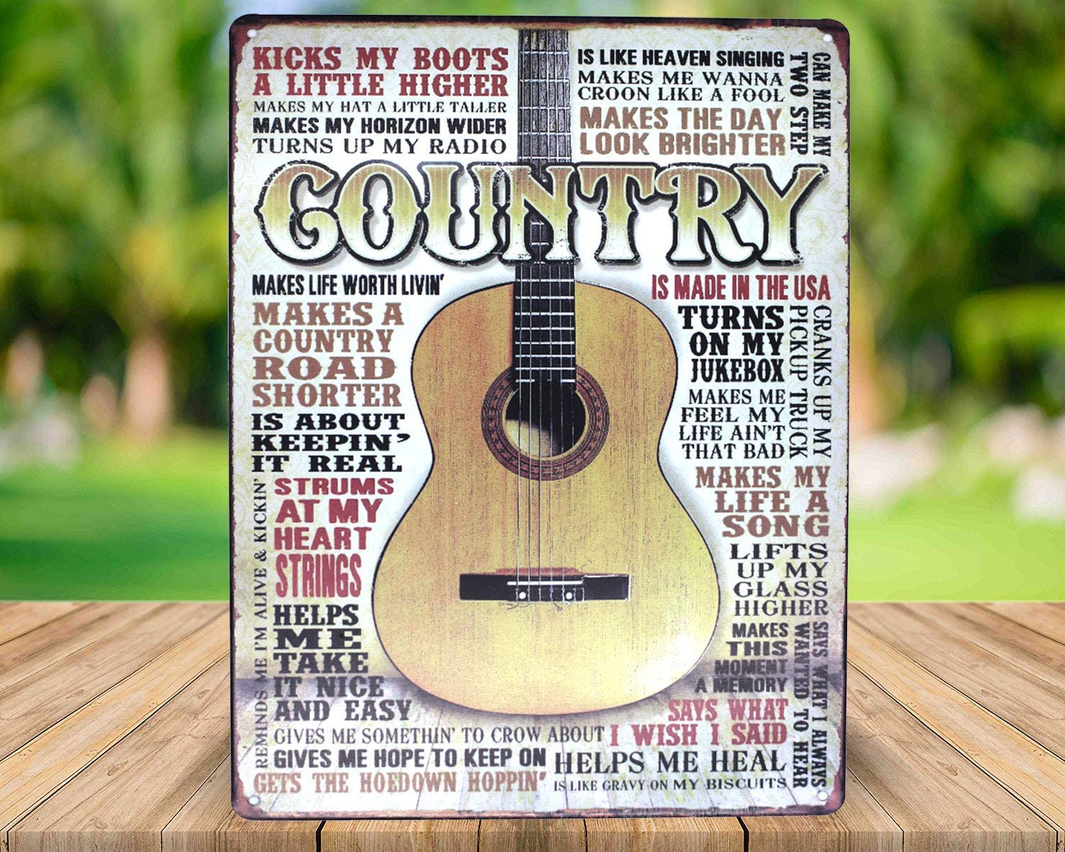 Vintage Metal Tin Sign Wall Decor 12*8 in Q4497