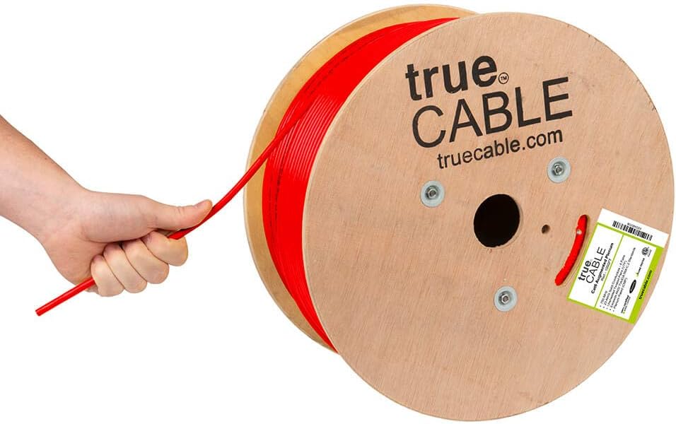 1000ft White 23AWG 4 Pair Solid Bare Copper Bulk Ethernet Cable H177356