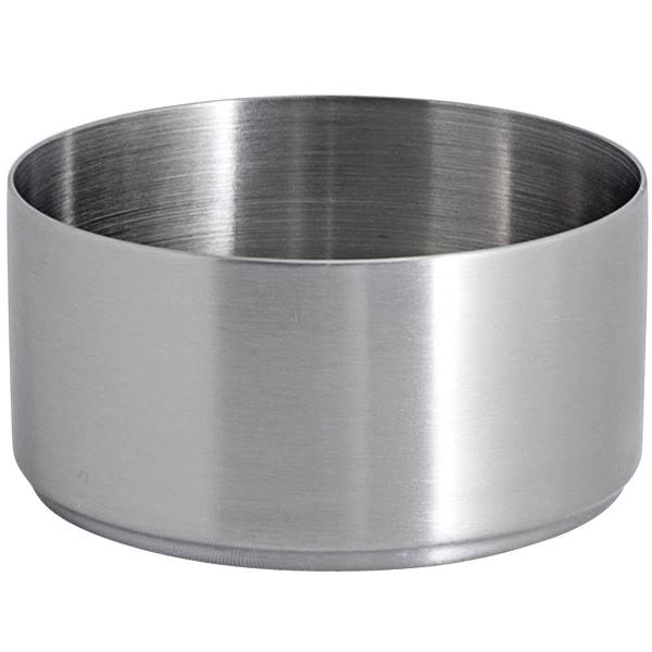 6 oz. Brushed Stainless Steel Round Ramekin - 12/Case S4265