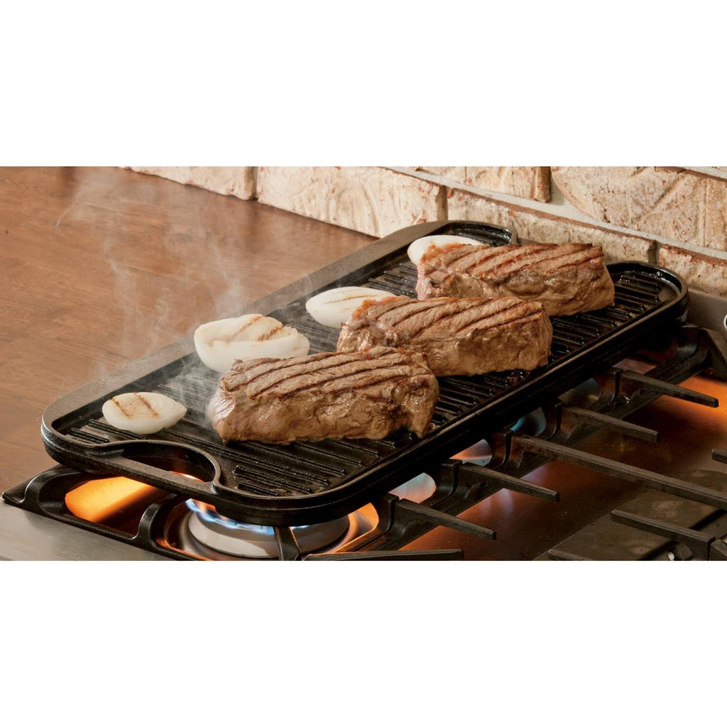 Black Cast-Iron Reversible Grill & Griddle R728242