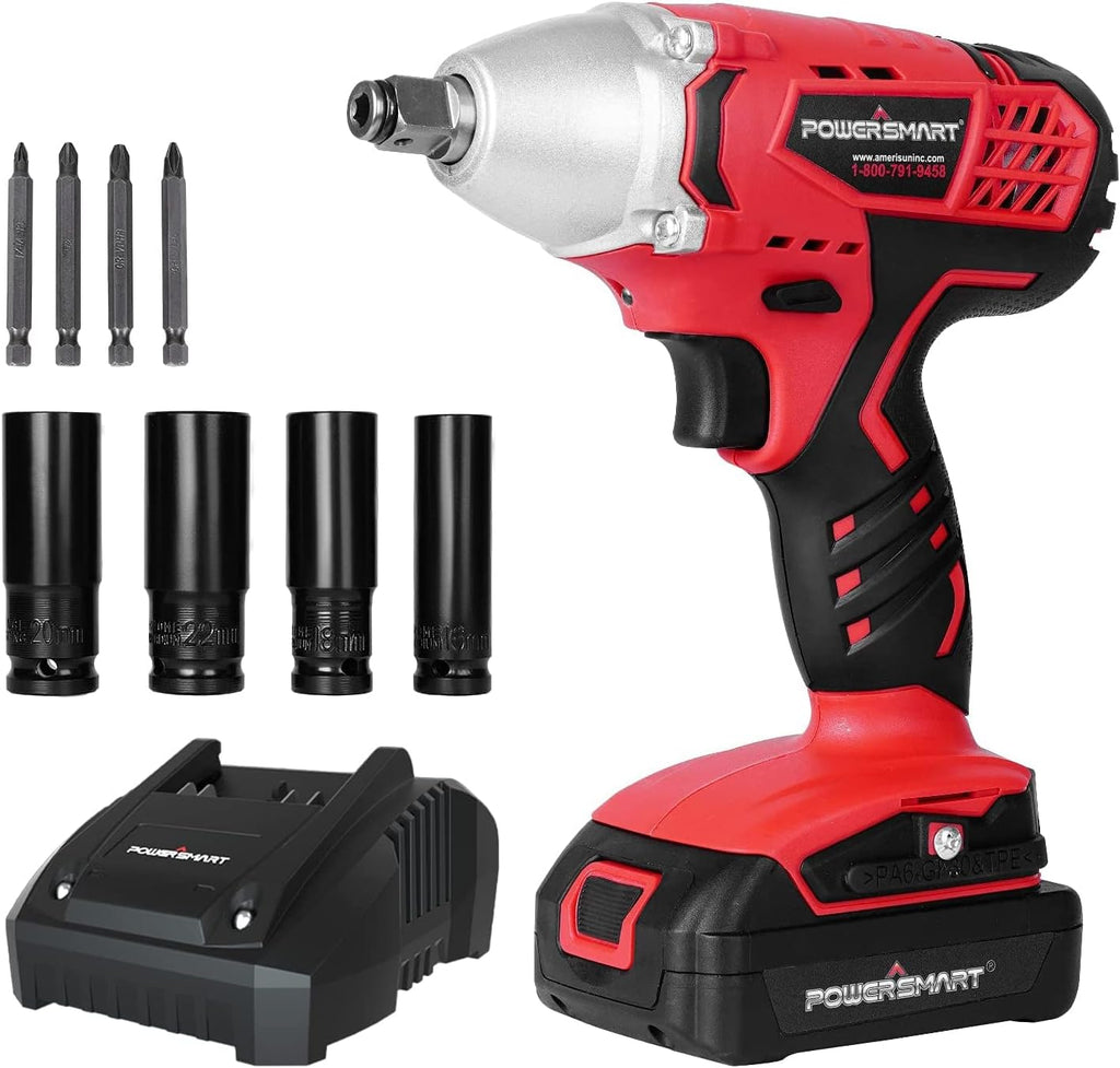 Cordless Impact Wrench 3-in-1, 20V Battery and Fast Charger, Pack of 2 Q84754