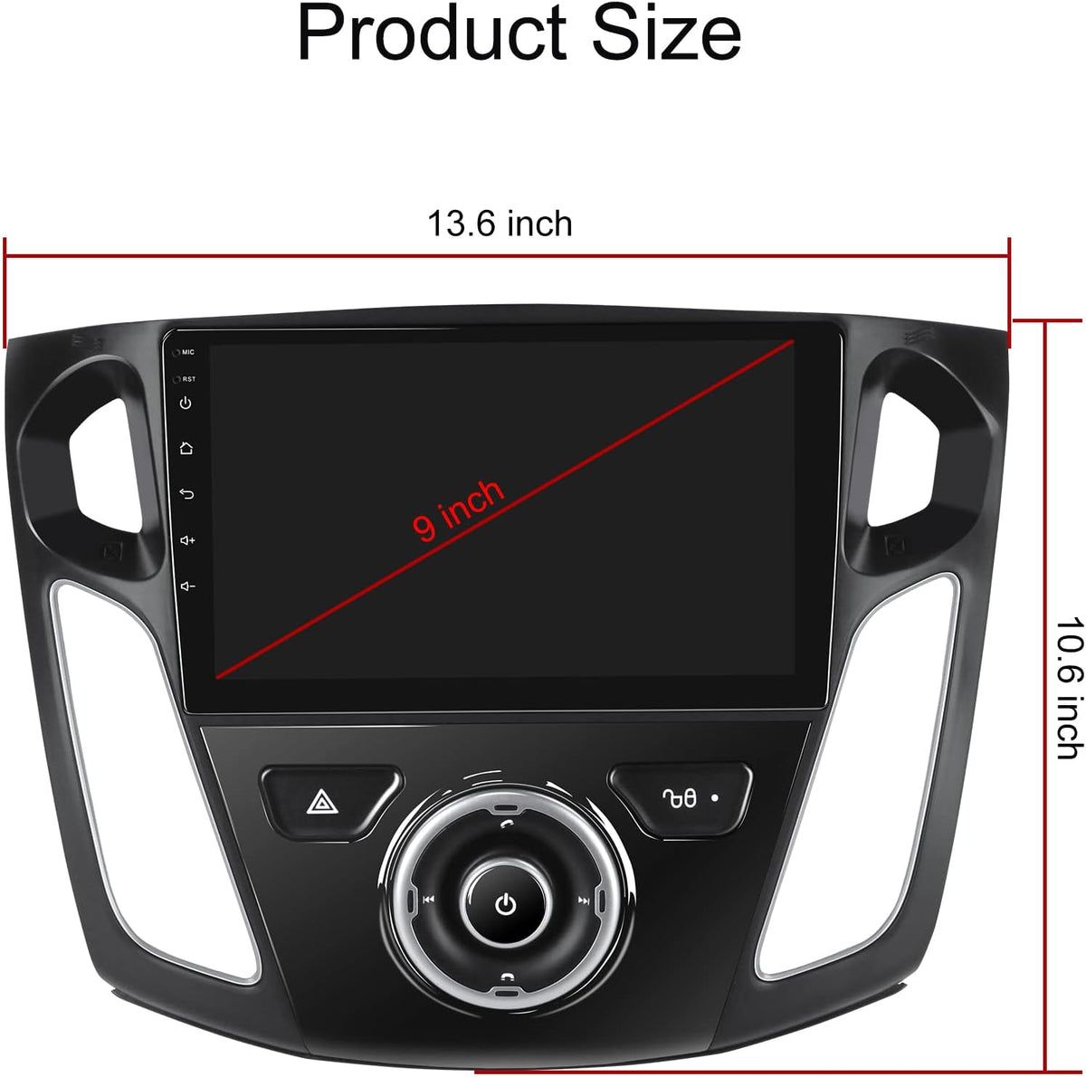 9 inch IPS Touch Screen Car Radio with CarPlay Bluetooth DSP J71709