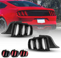 LED Tail Light Pair Black Housing Clear Lens X903684