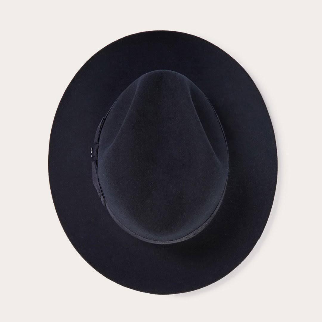 Navy Fur Felt Fedora Hat I94344